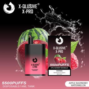 X-QLUSIVE X-PRO APPLE RASPBERRY WATERMELON  – 5500 PUFFS