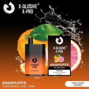 X-QLUSIVE X-PRO PINK LEMON ORANGE  – 5500 PUFFS