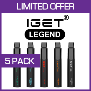 IGET LEGEND – 4000 PUFFS  – 5 PACK