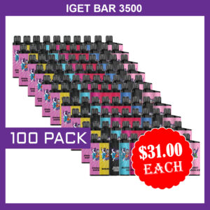IGET BAR – 3500 PUFFS  – 100 PACK