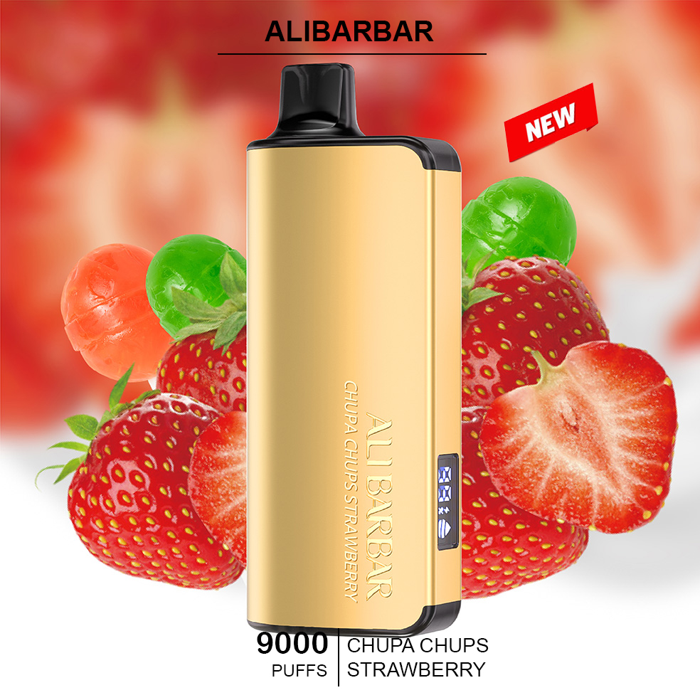 ALIBARBAR INGOT - CHUPA CHUPS STRAWBERRY – 9000 PUFFS