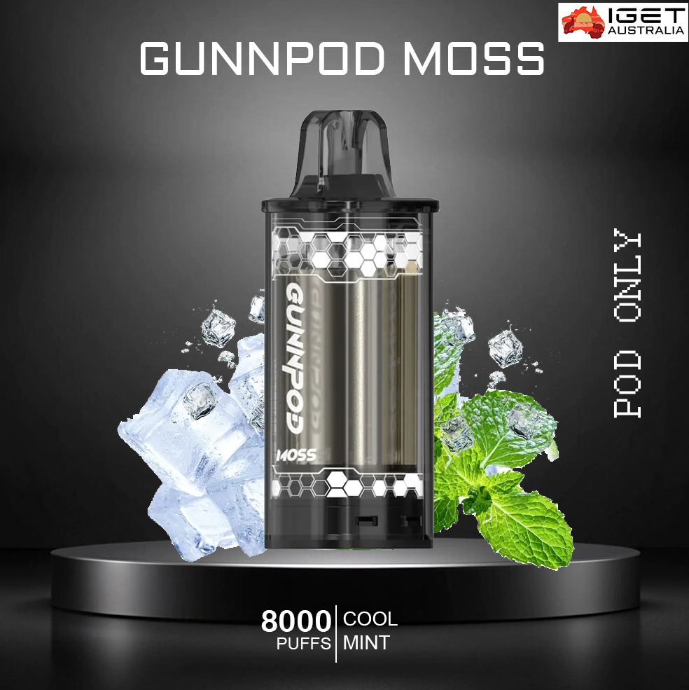 GUNNPOD MOSS - COOL MINT - 8000 PUFFS - POD ONLY