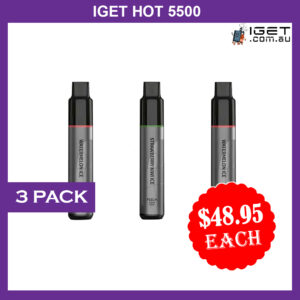 IGET HOT 5500 PUFFS - 3 PACK