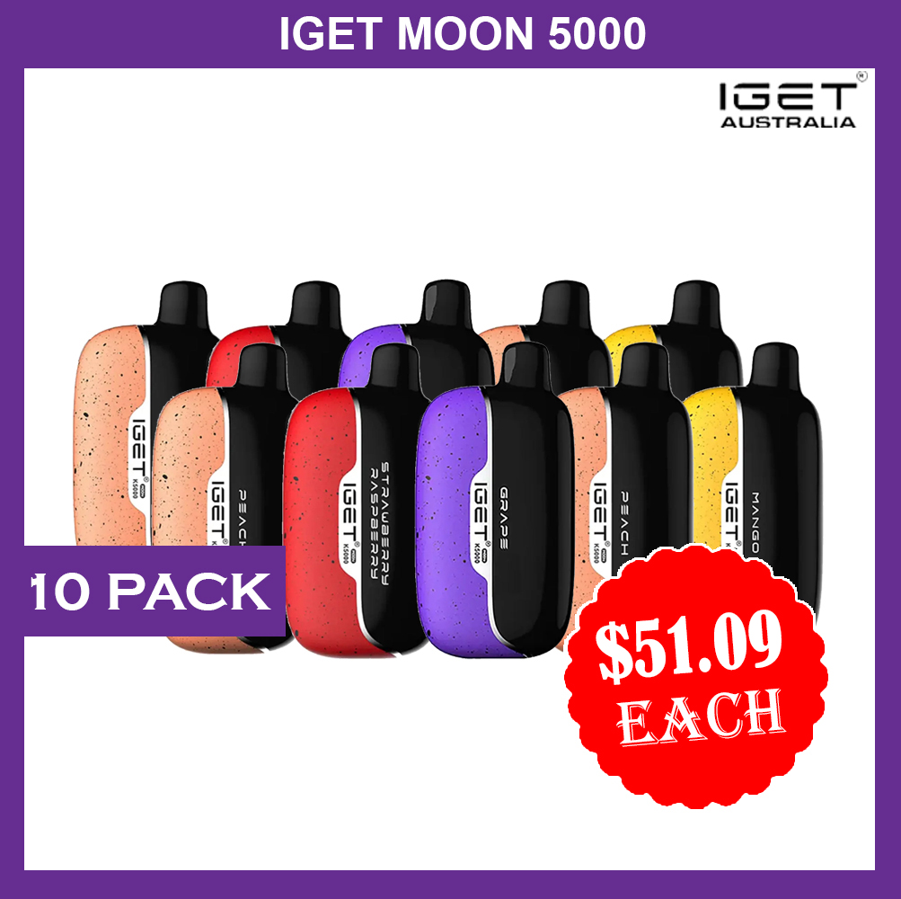 IGET MOON 5000 PUFFS - 10 PACK