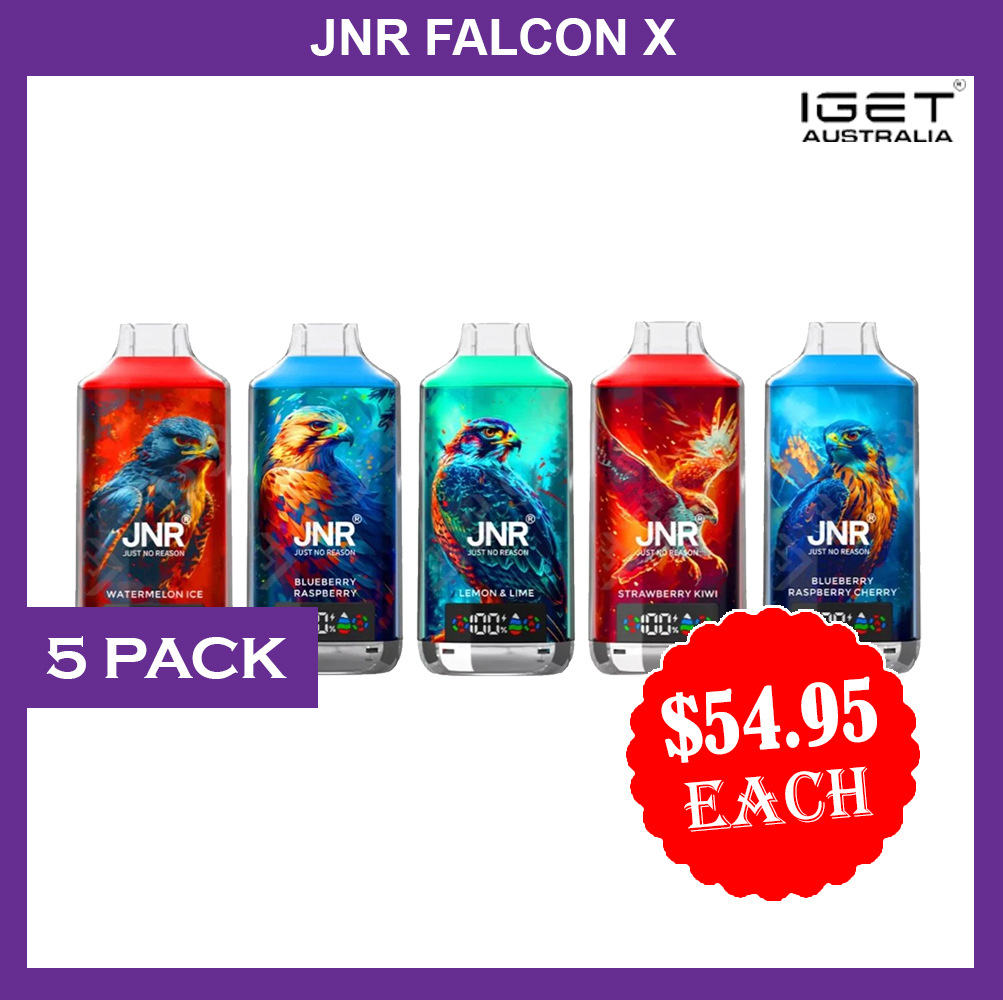 JNR FALCON X - 18000 PUFFS - 5 PACK