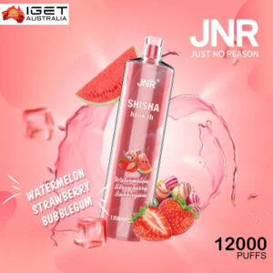 JNR SHISHA HOOKAH -WATERMELON STRAWBERRY BUBBLEGUM- 12000 PUFFS