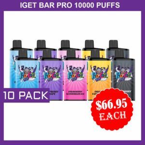 IGET BAR PRO 10000 PUFFS - 10 PACK