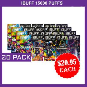 IBUFF SHISHA 15000 PUFFS - 20 PACK