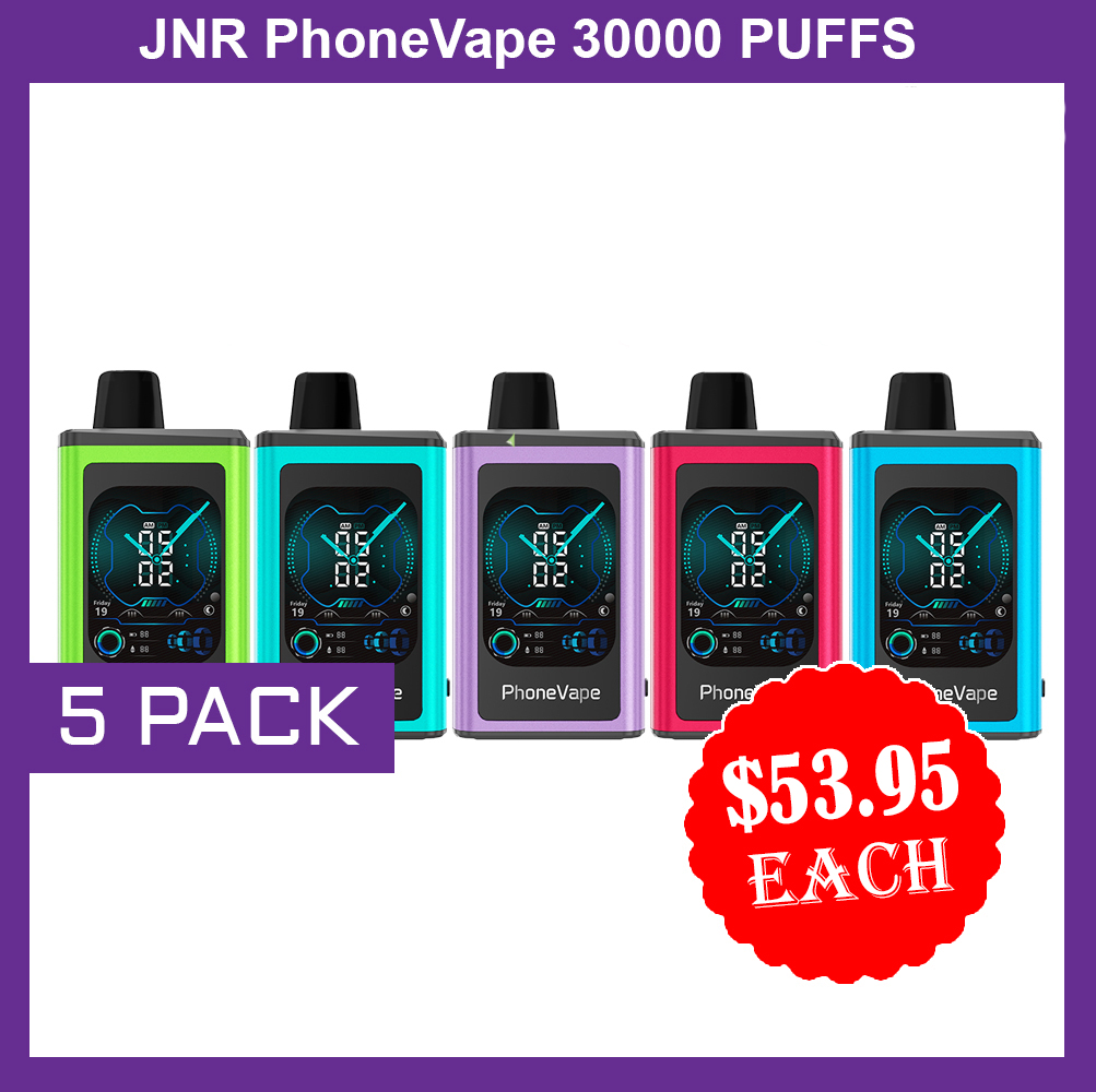 JNR PhoneVape - 5 PACK - 30000 PUFFS