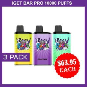 IGET BAR PRO 10000 PUFFS -  3 PACK