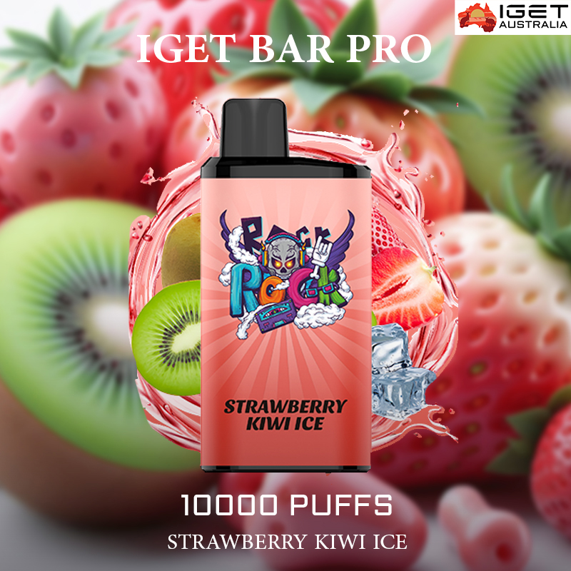 IGET BAR PRO - STRAWBERRY KIWI ICE- 10000 PUFFS