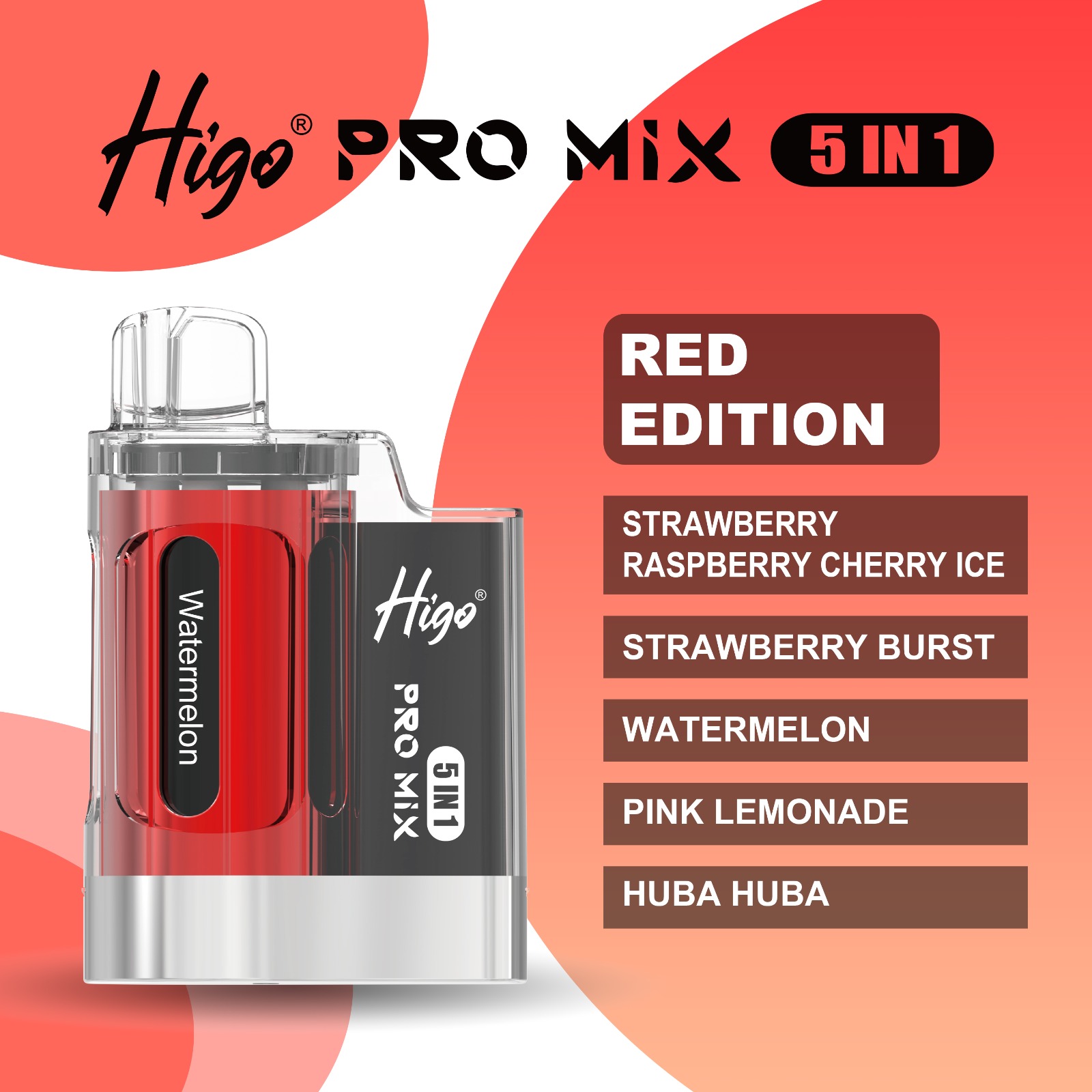 Higo PRO MIX 5 IN 1 - RED EDITION - 6000 PUFFS