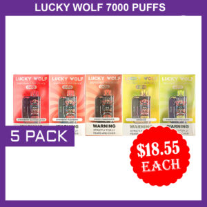 LUCKY WOLF 7000 PUFFS - 5 PACK