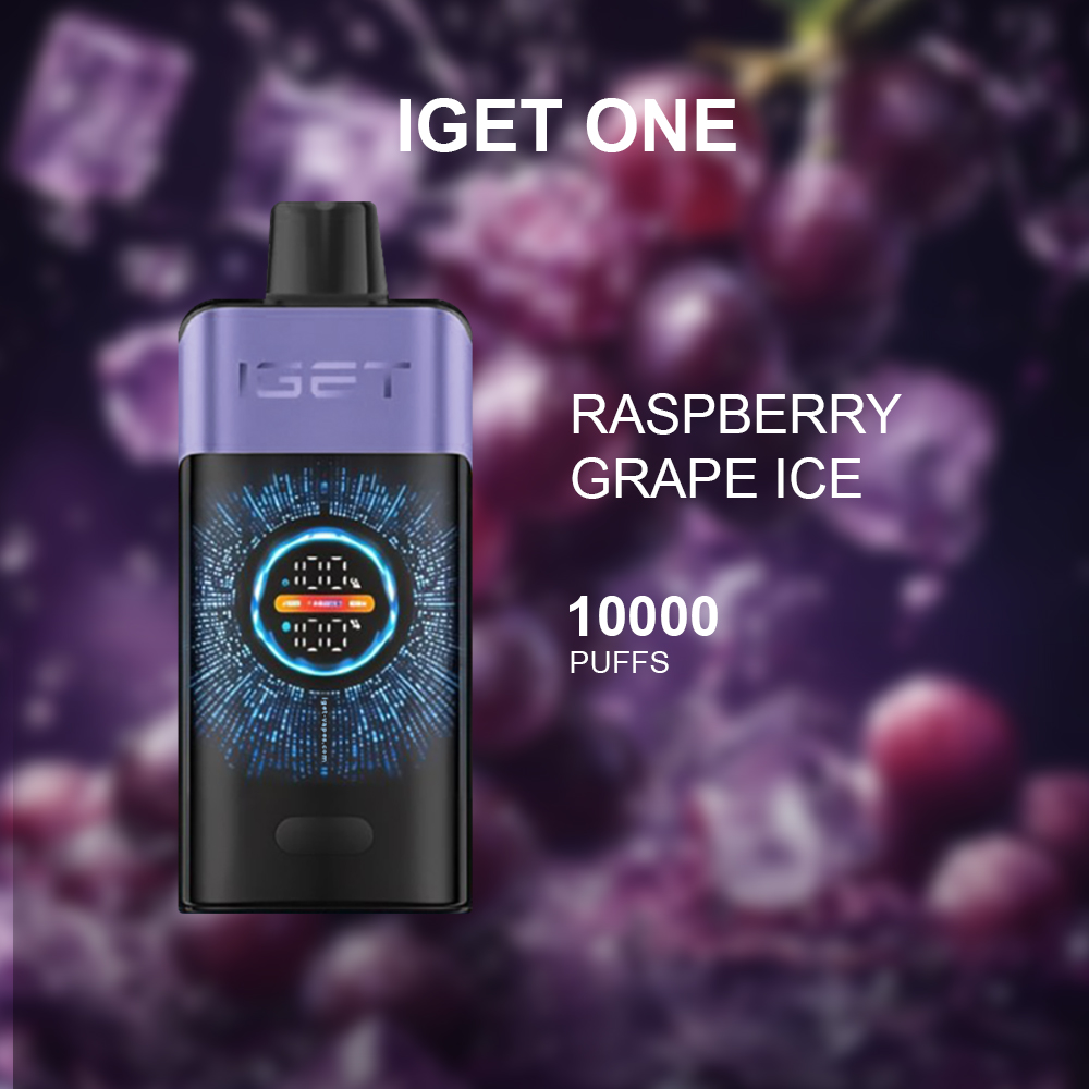 IGET ONE RASPBERRY GRAPE ICE - 10000 PUFFS