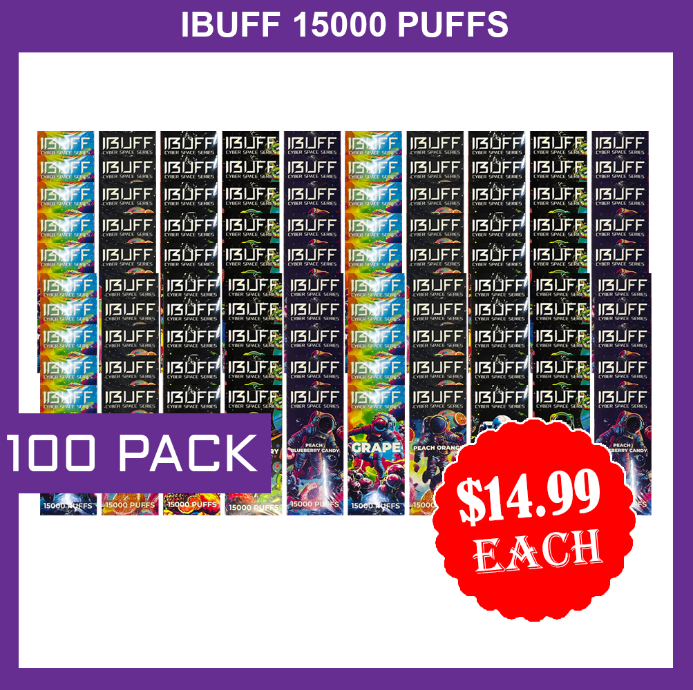 IBUFF SHISHA 15000 PUFFS - 100 PACK