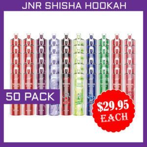JNR SHISHA HOOKAH 12000 PUFFS - 50 PACK