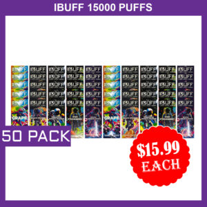 IBUFF SHISHA 15000 PUFFS - 50 PACK