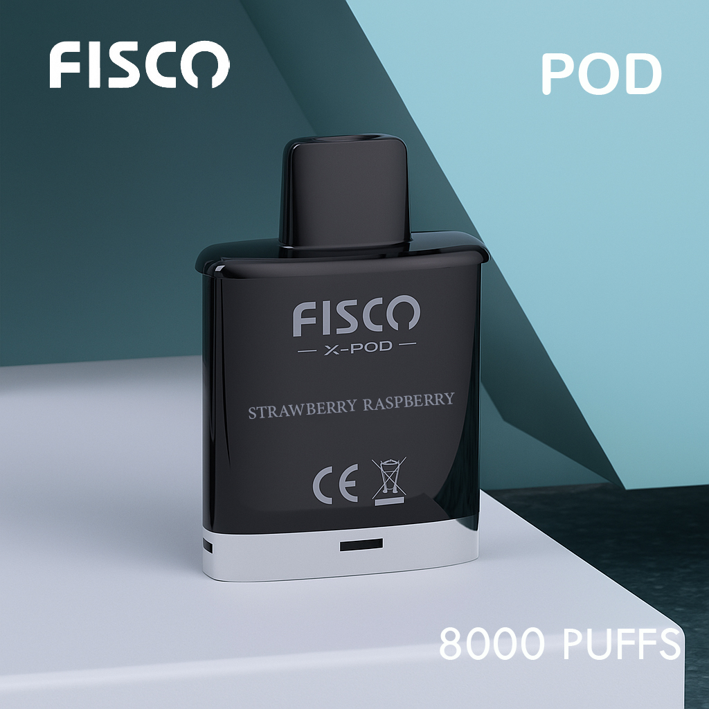 FISCO XPOD STRAWBERRY RASPBERRY - 8000 PUFFS (POD ONLY)