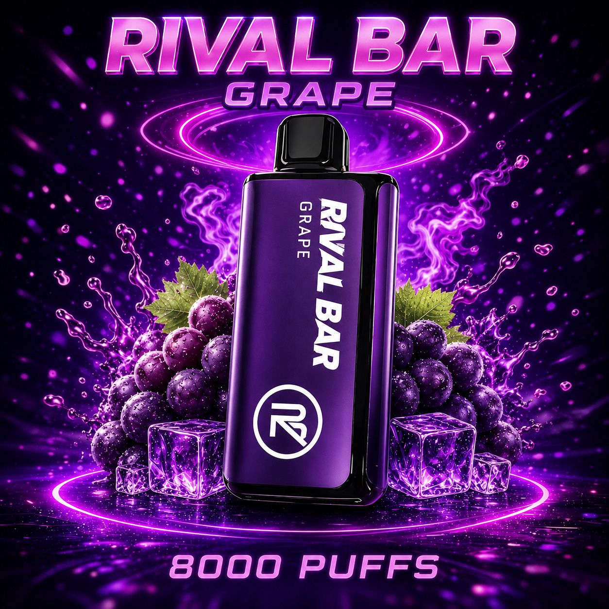 RIVAL BAR GRAPE - 8000 PUFFS