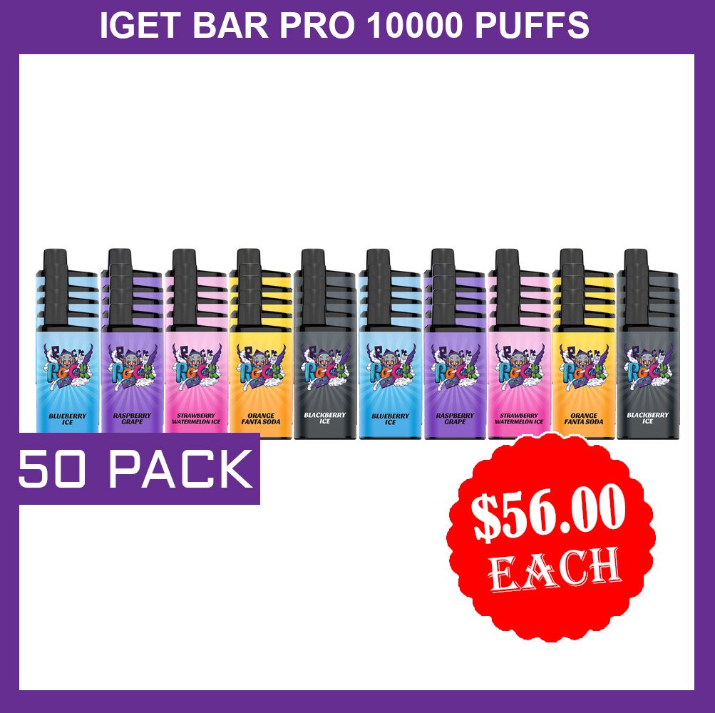IGET BAR PRO 10000 PUFFS - 50 PACK