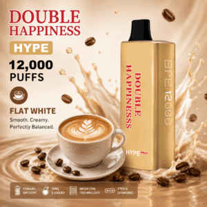 DOUBLE HAPPINESS HYPE FLAT WHITE – 12000 PUFFS